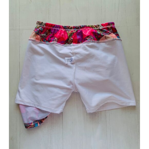 Elephant Print Womens Skirt By Skinz S Nylon & Spandex Vibrant Pink & Multicolor - Picture 7 of 9